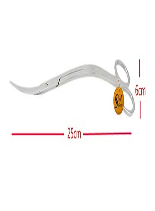 Sage Square Jumbo Size Professional Aquarium Tongs Scissor Long Stainless Steel Tool for Fish Tank, Aquatic Plant Cleaning (Wave Scissor & Acrylic Rack) - Image 3